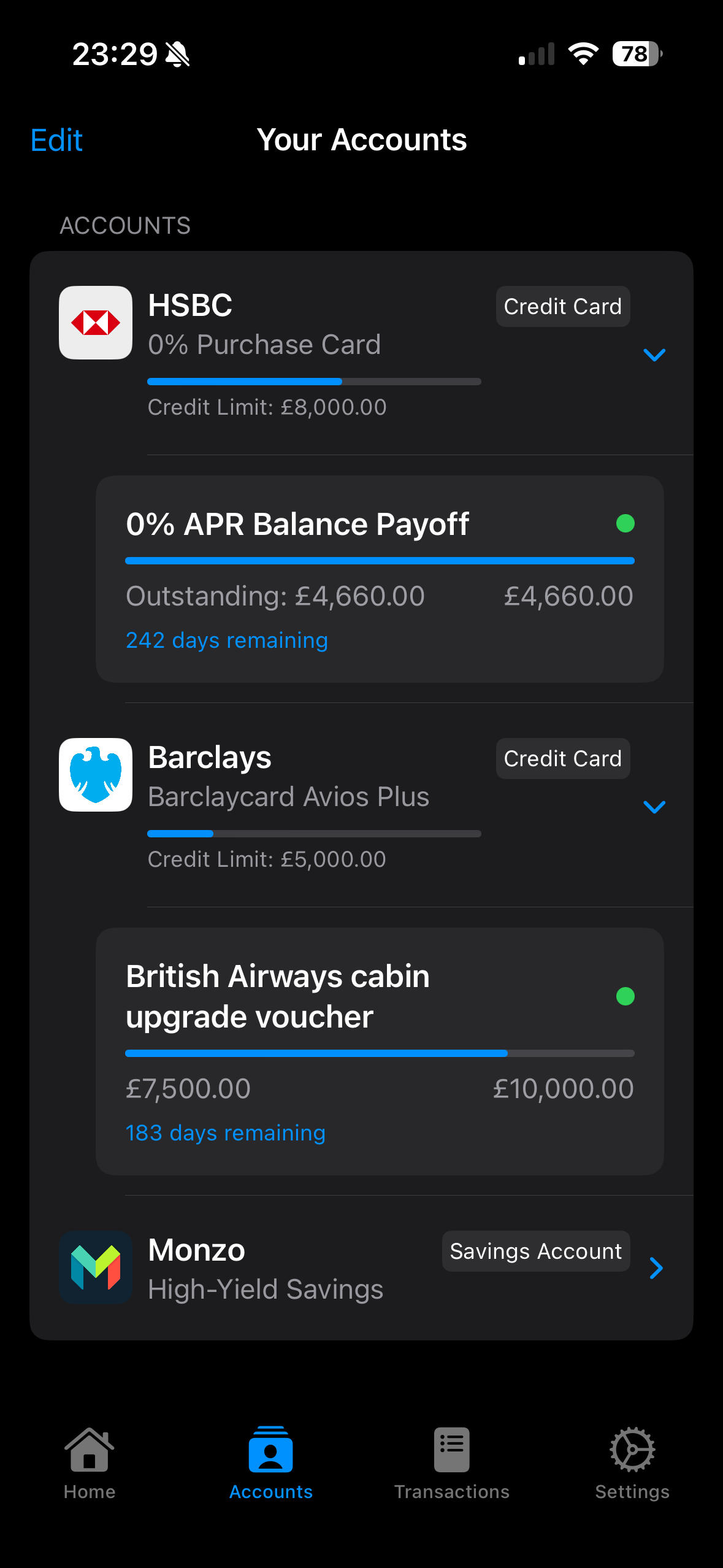 Pointo transaction insights view